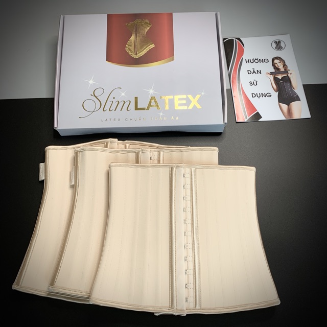 Combo Đai Nịt Bụng Slim Latex[ Kèm Nới Size + Miếng Lót Chống Hằn Ngứa Corset Liner+ Tặng Thước Dây]