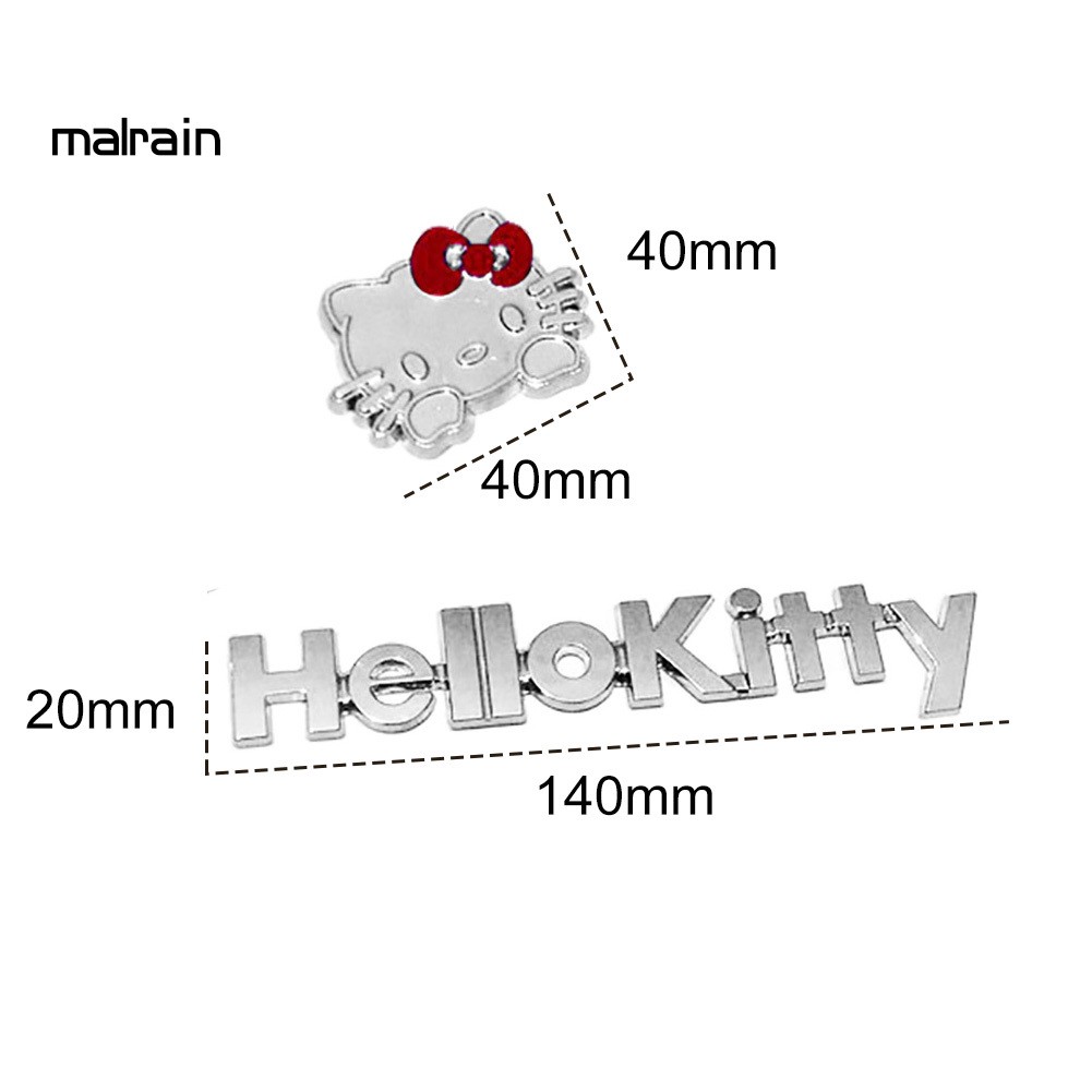 Bộ 2 Sticker Hello Kitty Dán Xe Hơi