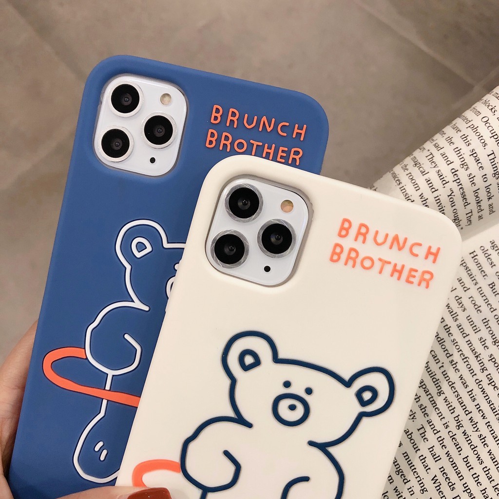 [ IPHONE ] Ốp Lưng Silicon Hoạ Tiết Hình Gấu ( Kèm Móc Treo ) - N264 | BigBuy360 - bigbuy360.vn