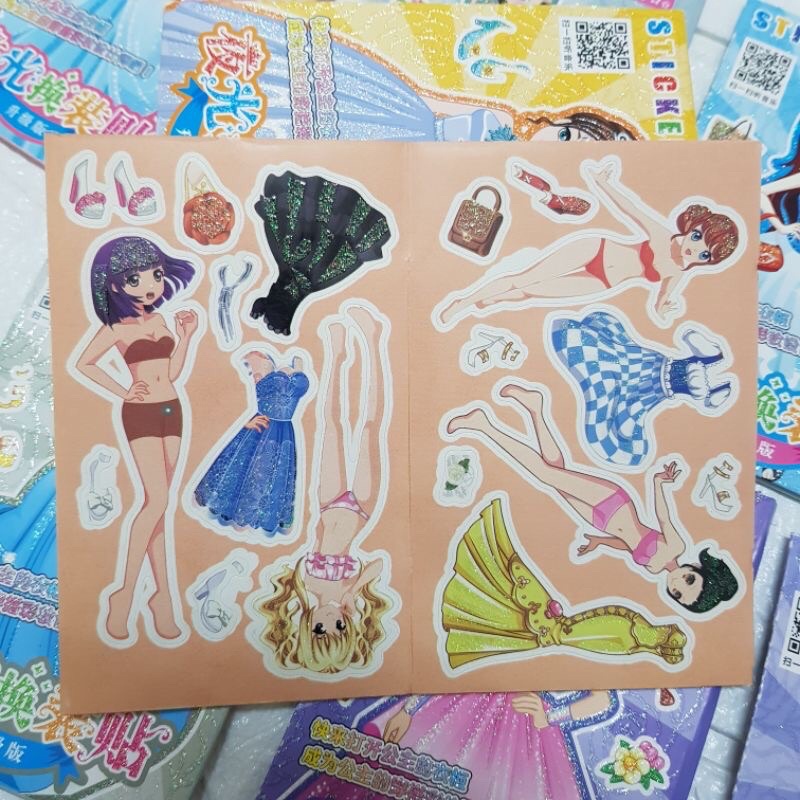 Set 350 hình dán công chúa thay đồ siêu xinh