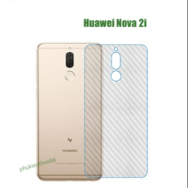 Huawei Nova 2i dán carbon vân caro mặt lưng