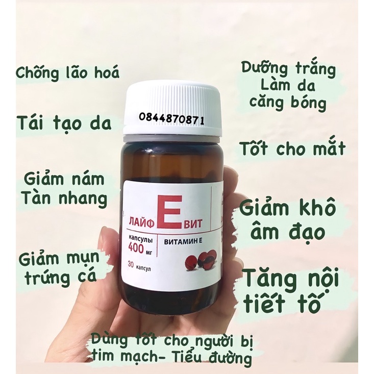 ✅Hàng auth ✅Vitamin E đỏ của Nga 270mg và Vitamin E đỏ 400mg