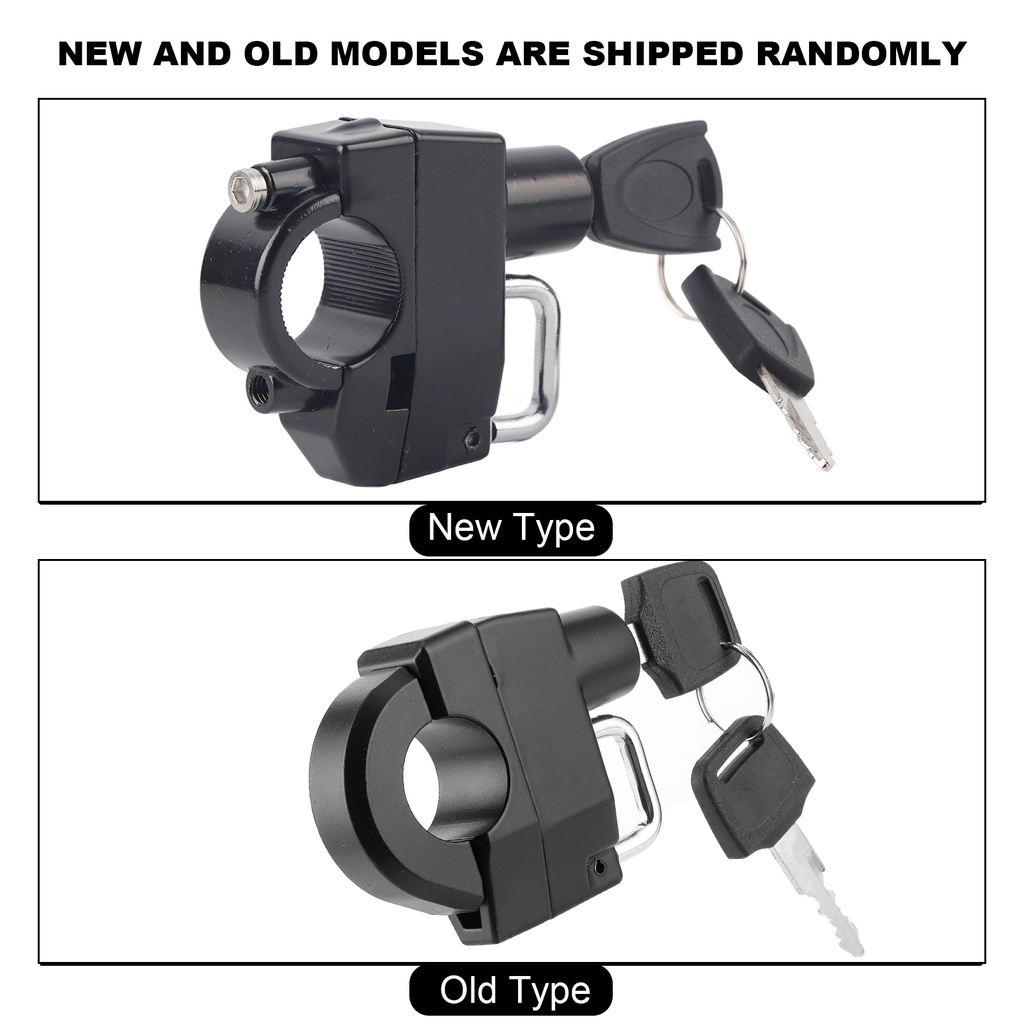 Ổ Khóa Mũ Bảo Hiểm Xe Máy Chống Trộm Thông Dụng Kèm Chìa Cho Ghi Đông 0.9 Inch