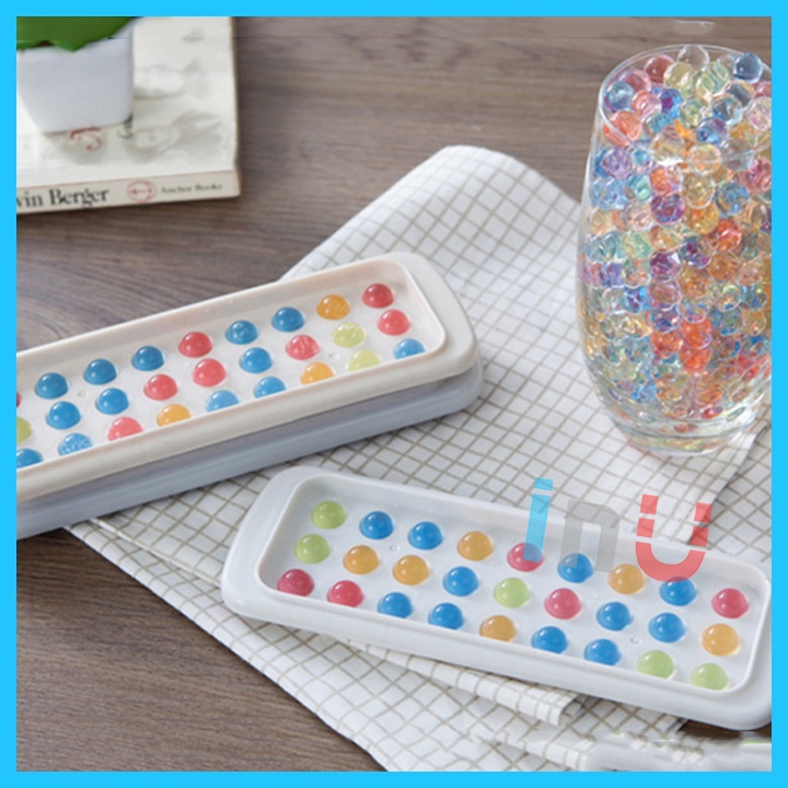 Khay nhựa làm thạch bi tròn 27 viên 1.1cm, đổ thạch trái cây jelly, làm đá viên mini