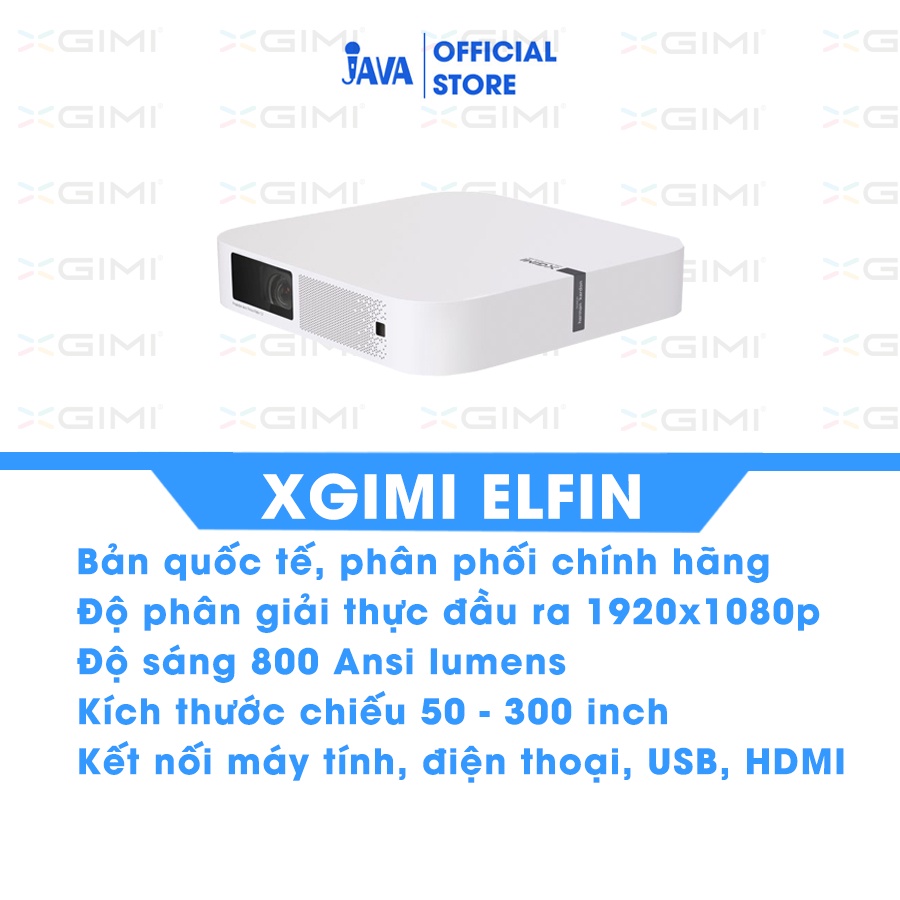 Máy chiếu mini Xgimi Elfin Fullhd 1080p - hỗ trợ 4K HDR,công nghệ DLP, 3D độ sáng cao 800 Ansi lumens