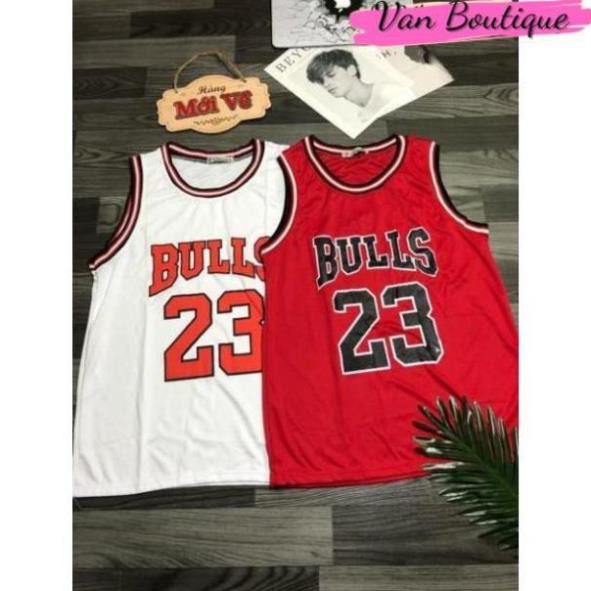 Áo bóng rổ BULLS 23 nam nữ không tay from rộng unisex ་