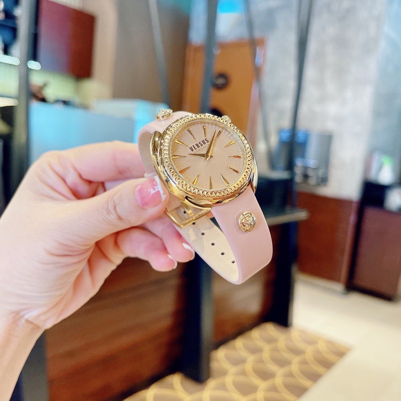 Đồng hồ nữ Versus hồng nude - mẫu mới siêu đẹp - Case 38mm, kính sapphire