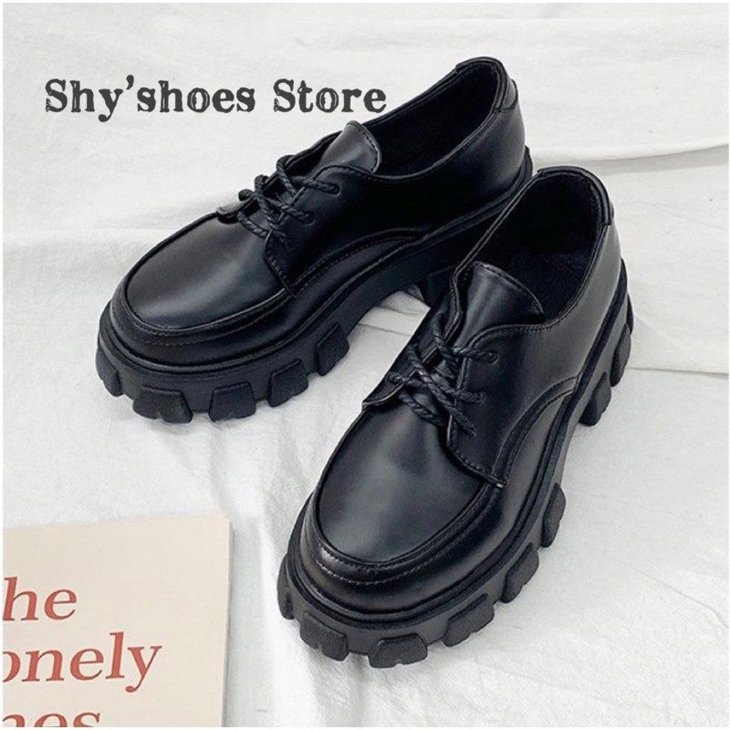 [SẴN 🦄 ẢNH THẬT]🔥 Giày boot oxford cổ thấp cá tính 5cm (bóng, nhám)