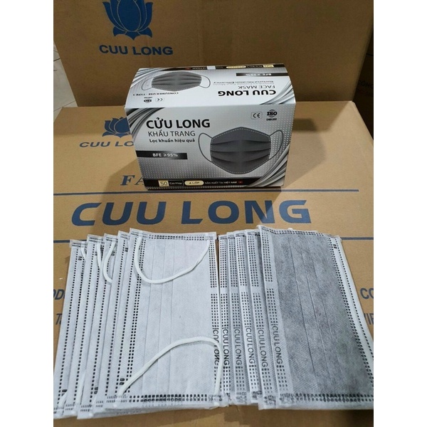 khẩu trang y tế CỬU LONG chính hãng hộp 50 cái