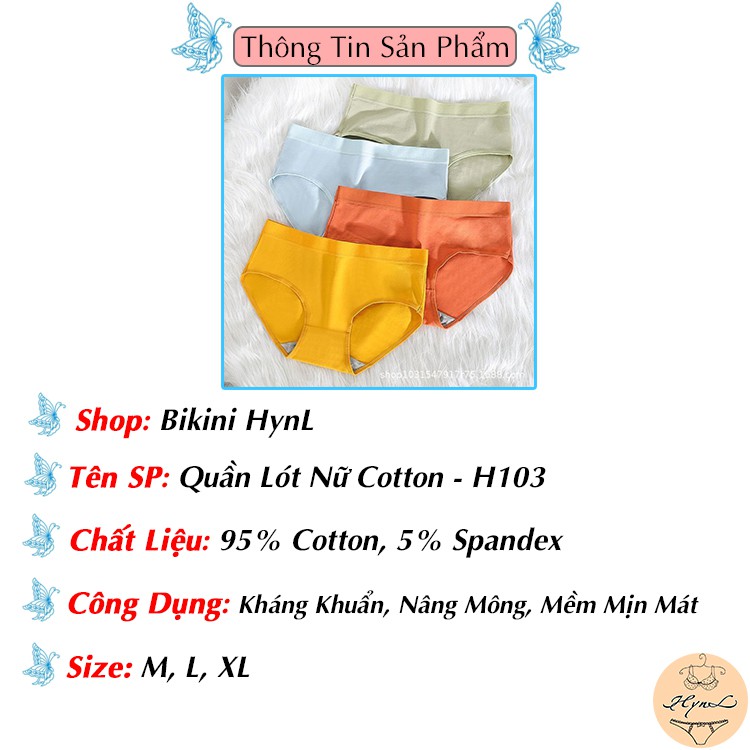Quần Lót Cotton Kháng Khuẩn Thoáng Mát Siêu Đàn Hồi H103 | BigBuy360 - bigbuy360.vn