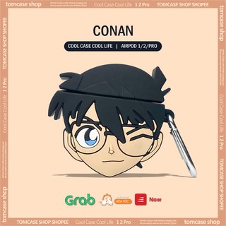 Ốp Vỏ Case Airpod 2/3/1/pro, hình THÁM TỬ CONAN, bảo vệ bao đựng tai nghe Airpods 2/Pro - TOM CASE