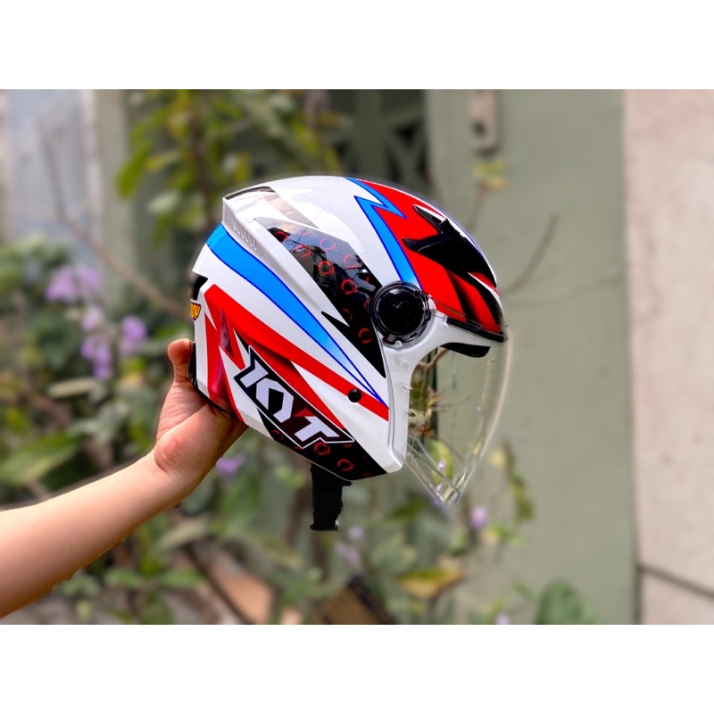 MŨ BẢO HIỂM 3/4 2 Kính M268 tem Dragon Boy lên logo KYT, bảo hành 12 tháng