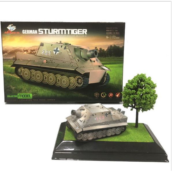 đồ chơi mô hình xe tank Đức tỉ lệ 1/72 kèm sa bàn (ráp không cần keo, có kèm decal) màu sắc ngẫu nhiên