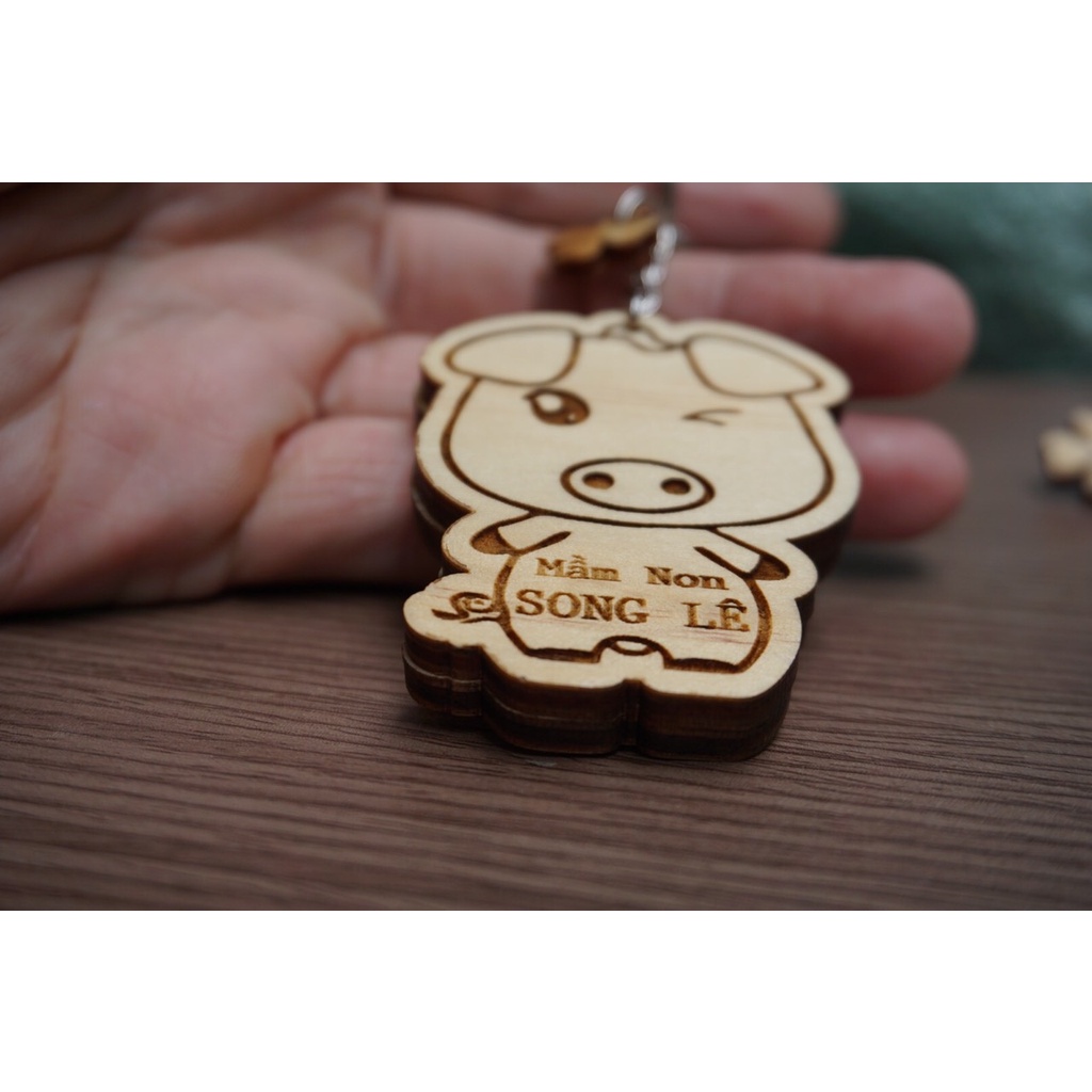 Thẻ Tên Khắc Thông Tin Của bé Hình 12 con Giáp