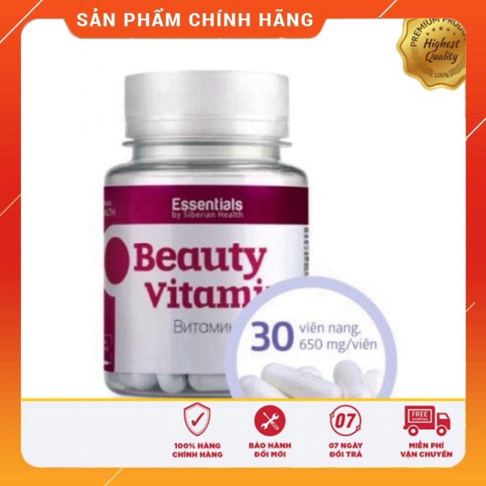 Beauty Vitamins Siberi Nga - Vitamin làm đẹp duy trì vẻ đẹp của tóc và da, bảo vệ chống lại sự lão hóa