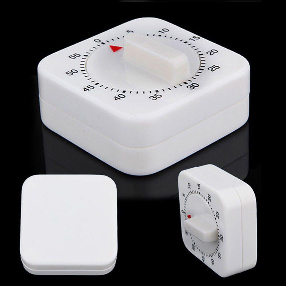 Đồng Hồ Đếm Giờ Màu Trắng Hình Tròn 60 Phút Dùng Cho Nướng Bánh