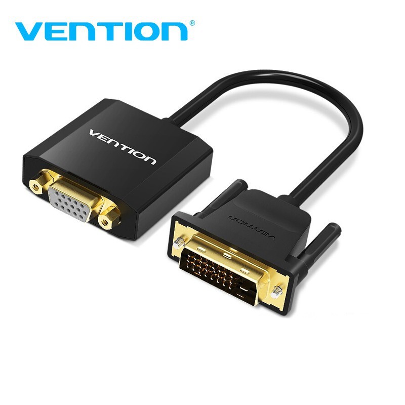 Cáp chuyển đổi DVI 24+1 ra VGA Vention, Hỗ trợ : Độ phân giải 1920x1080 EBABB - BEN