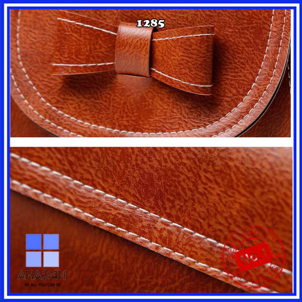 Túi đeo chéo hàn quốc⚡FREESHIP⚡túi mini form oval đính nơ phong cách vintage AH1285