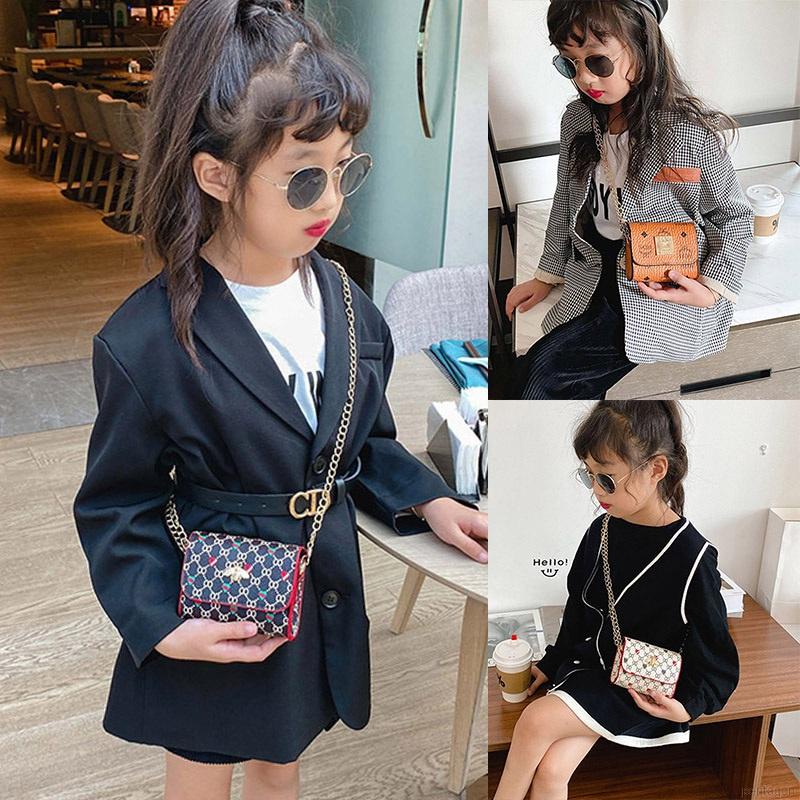 Túi đeo chéo mini in họa tiết dễ thương thời trang cho bé gái