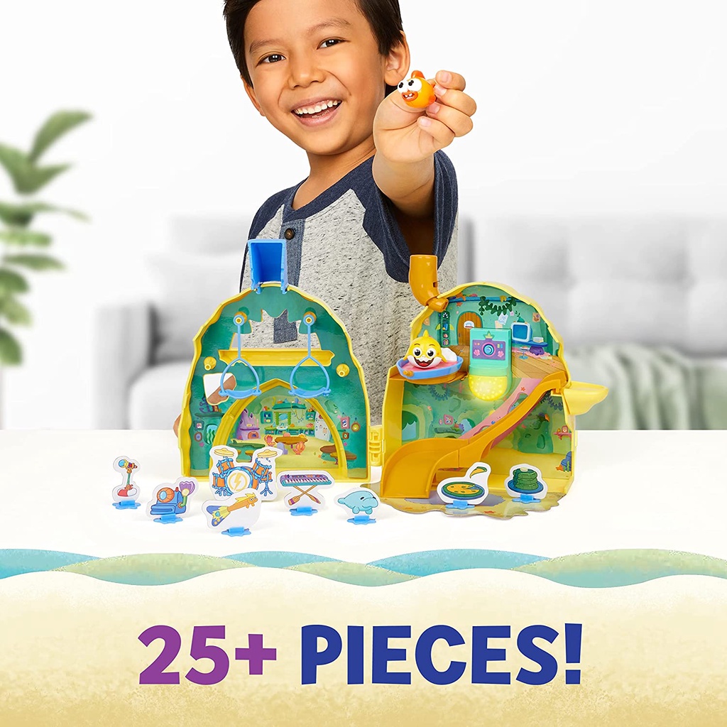 Đồ chơi ngôi nhà WowWee Baby Shark's Big Show Shark House Playset, Light and Sounds Toddler Playset