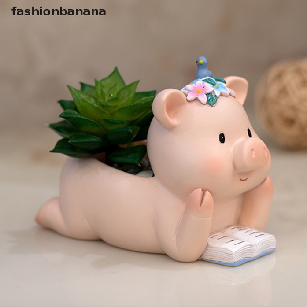Chậu Hoa Mini Hình Chú Heo Dễ Thương