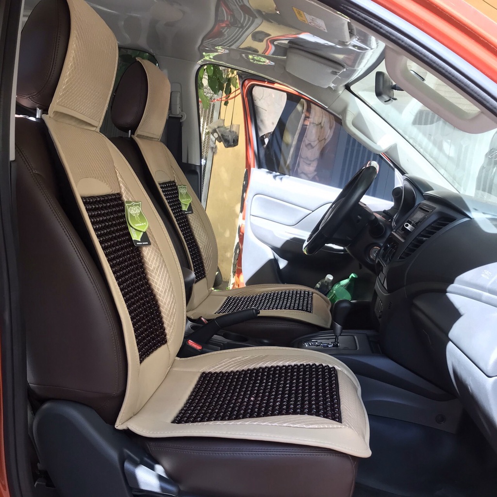Tựa lưng lót ghế hạt gỗ chống nóng, trượt và massage cao cấp dùng được cho ô tô, xe hơi [Freeship]