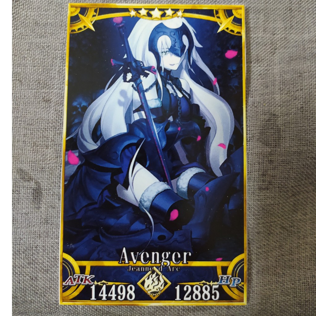 Thẻ bài sưu tầm custom card bánh xốp Fate Grand Order FGO Fate/Grand Order Jeanne d'arc Alter Jalter