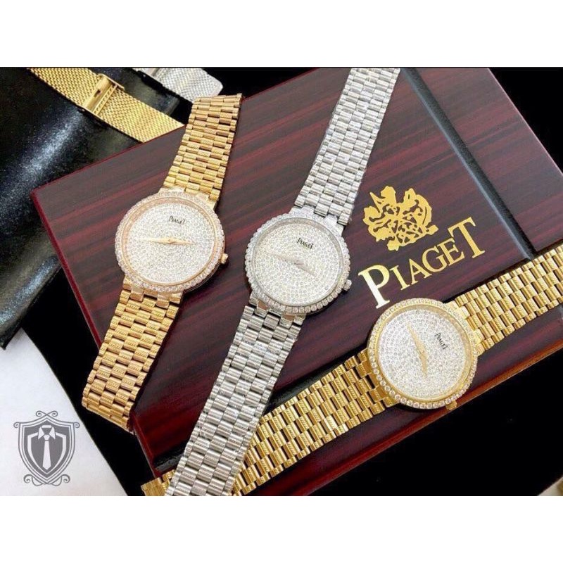 Đồng Hồ Nữ Piaget đính đá mặt tròn
