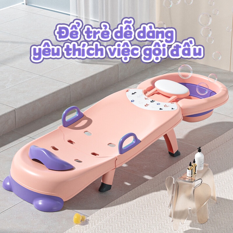 ghế gội đầu cho bé cỡ đại ghế nằm Ghế gội đầu cho bé size lớn gấp gọn nằm gội đầu cho bé Có Tấm Lót Đỡ Gáy Bé Không Bị Mỏi Cổ