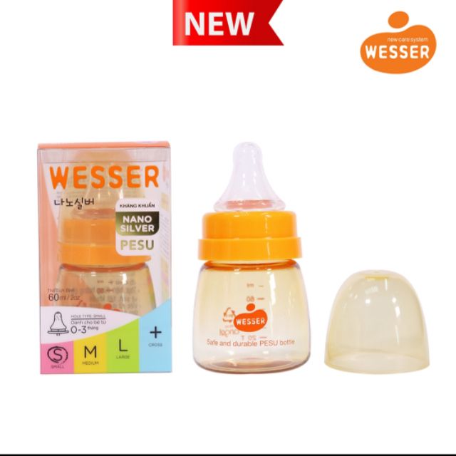 Bình sữa Wesser PESU ( 60ML)