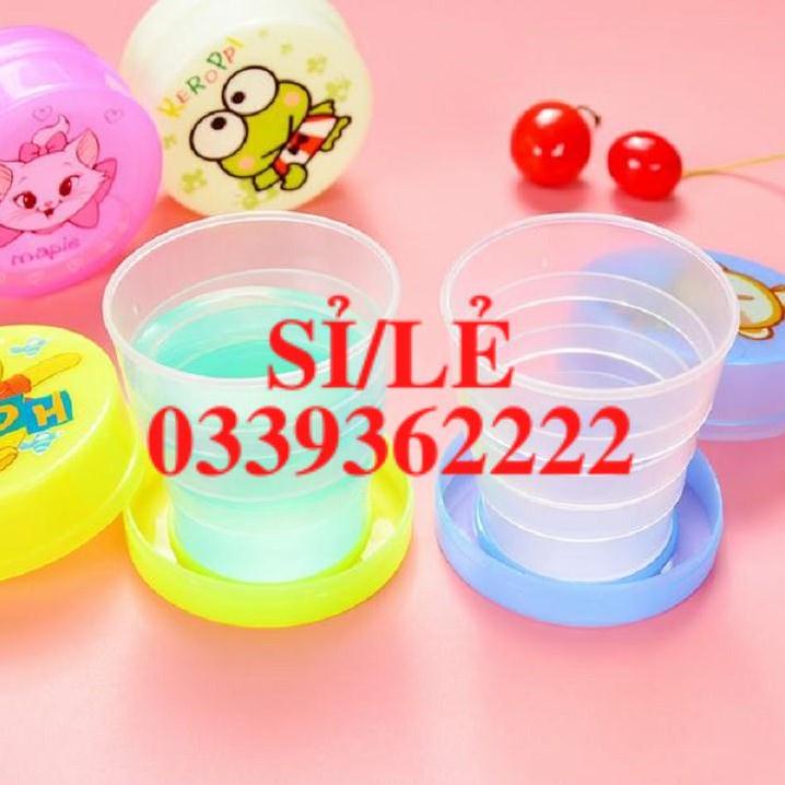 [ COCOLOVE ] Sỉ 10 cốc nhựa gấp gọn thông mình nhiều hình cute giao ngẫu nhiên