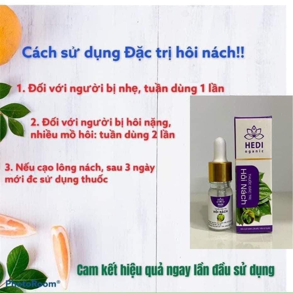 Serum Hôi Nách Cao Cấp - Hedi Organic Khử Mùi Cơ Thể Hôi Nách, Hôi Chân, Tay Chân ra mồ hôi Hiệu Quả (Chính Hãng 100%)