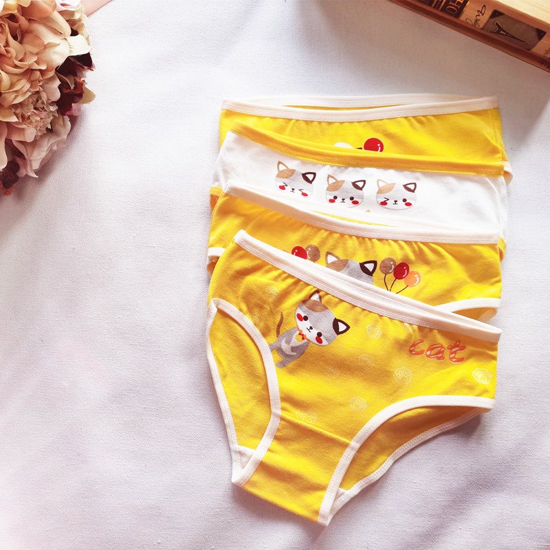 Quần Lót Boxer Vải Cotton In Hoạt Hình Dễ Thương Cho Bé Gái