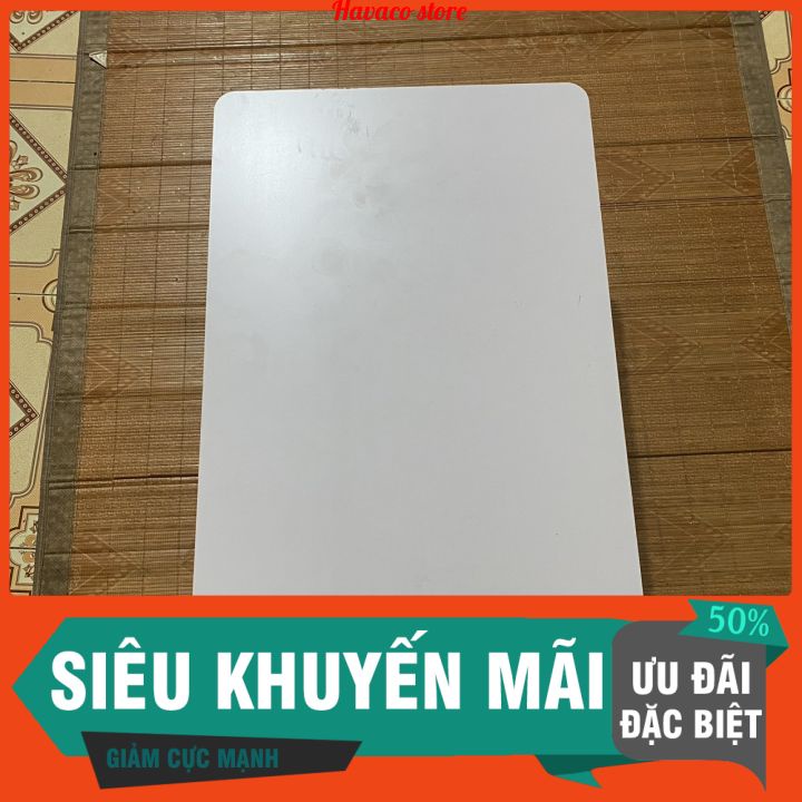 Bàn học gấp gọn ngồi bệt, bàn chân nhựa cứng 50x80 cm mặt gỗ màu trắng MDF loại đẹp Havaco CN01