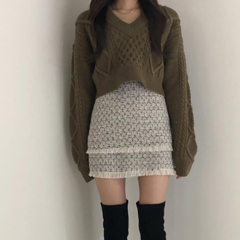 Áo sweater IHKKE thắt dây quyến rũ thời trang dành cho nữ