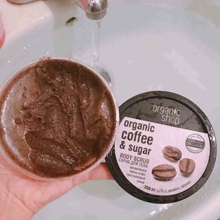 Tẩy da chết cafe Organic shop body và face