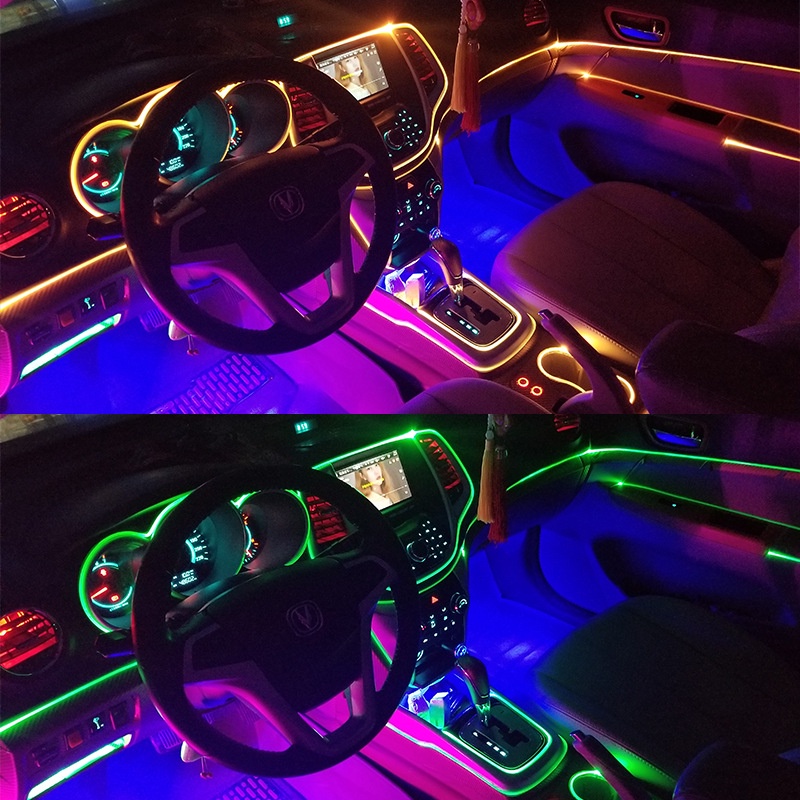 5m / 16ft linh hoạt el neon dây dây phát sáng dây đèn neon đèn trang trí xe hơi trang trí sân vườn dây đèn dây quần áo giày trang trí DIY