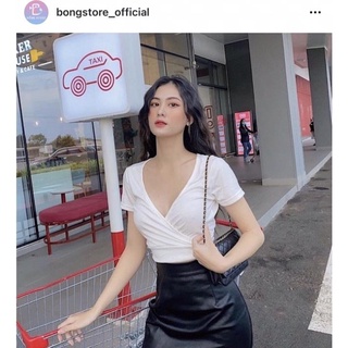 [🌸HOT🌸] Áo Croptop CHÉO NGỰC cổ V (kèm ẢNH THẬT)