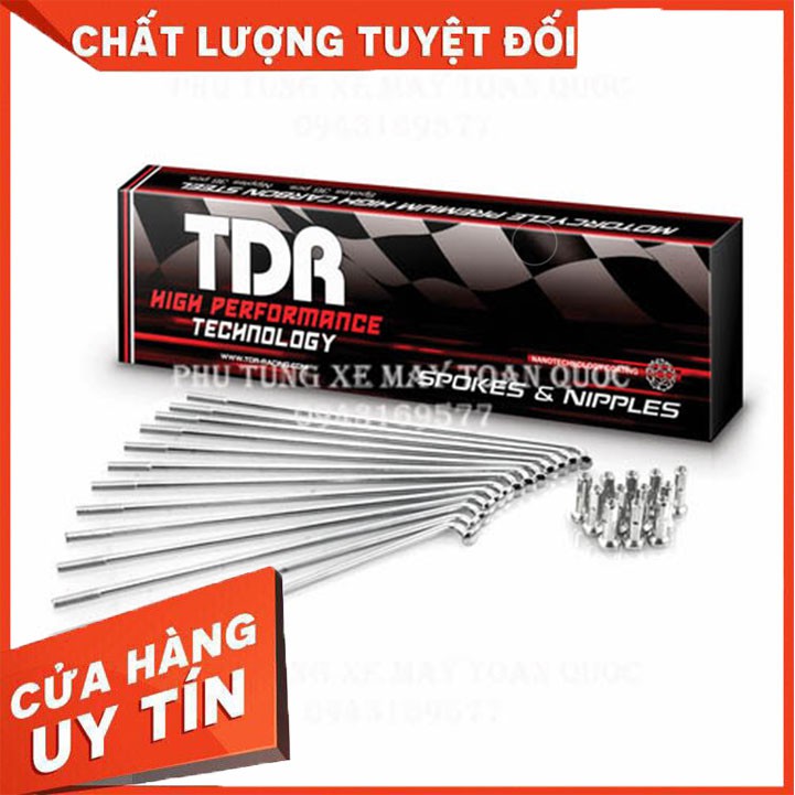 Căm xe cao cấp độ bên cao dành cho mọi dòng xe trên thị trường -Nan hoa trắng bạc TDR - NanhoaTDR