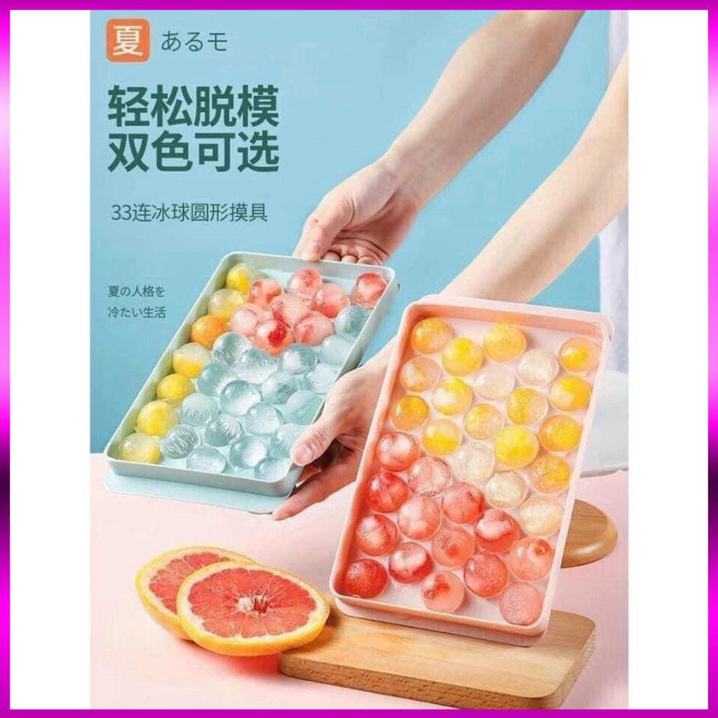 KHAY LÀM ĐÁ, LÀM THẠCH BI TRÒN THẾ HỆ MỚI LOẠI 33 VIÊN | BigBuy360 - bigbuy360.vn