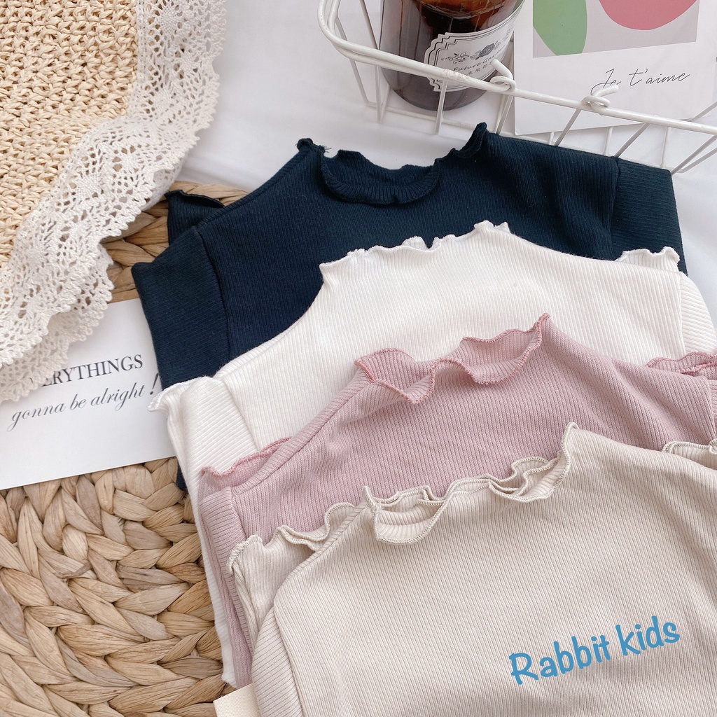 Áo Dài Tay Thun Tăm Cho Bé Gái💝FREESHIP💝Rabbit Kids-Áo Thu Đông Trẻ Em 10-22kg Hàng Thiết Kế Thời Trang Dễ Thương