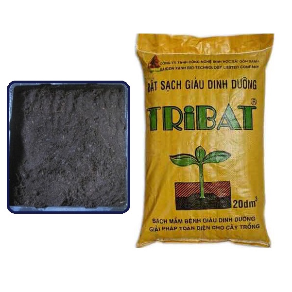 Đất Sạch Hữu Cơ Tribat trồng cây 20dm3  giàu dinh dưỡng đã qua xử lí