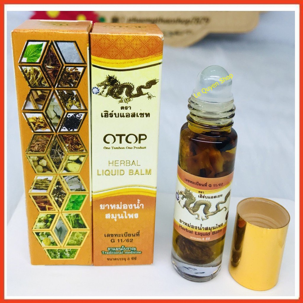 6 Chai dầu lăn 26 vị thảo dược thái lan