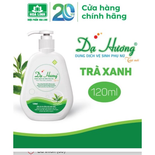 Dung dịch vệ sinh Dạ Hương Trà xanh 120ml