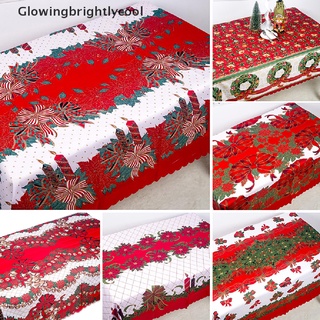 Khăn trải bàn chất liệu cotton chống bụi họa tiết giáng sinh