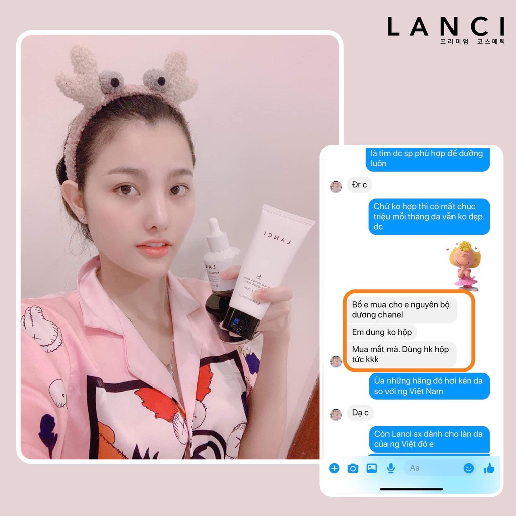 💎 [ CHÍNH HÃNG ] Sữa Rửa Mặt LANCI Cân Bằng Độ Ẩm Tự Nhiên Re-balancing White Cleasing Foam 100ml | BigBuy360 - bigbuy360.vn