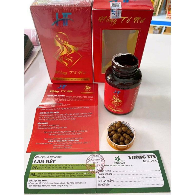 Hồng Tố Nữ Hồng Tâm (100gram), thuốc điều hòa nội tiết tố nữ