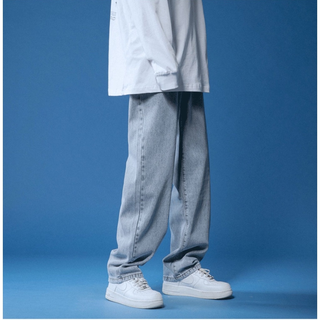 Quần Baggy nam chất jeans cao cấp ống suông rộng SR phong cách trẻ trung cá tính
