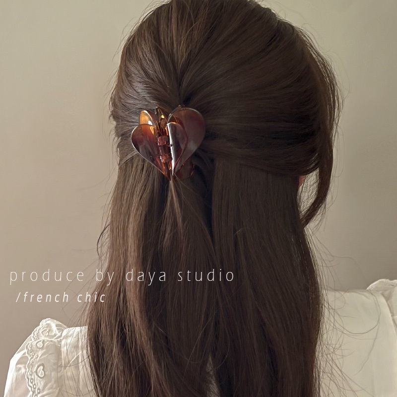 Bán Nóng✿Kẹp Hình Cá Mập Hai Lớp Acrylic Chất Lượng Cao Phong Cách Pháp Ngọt Ngào