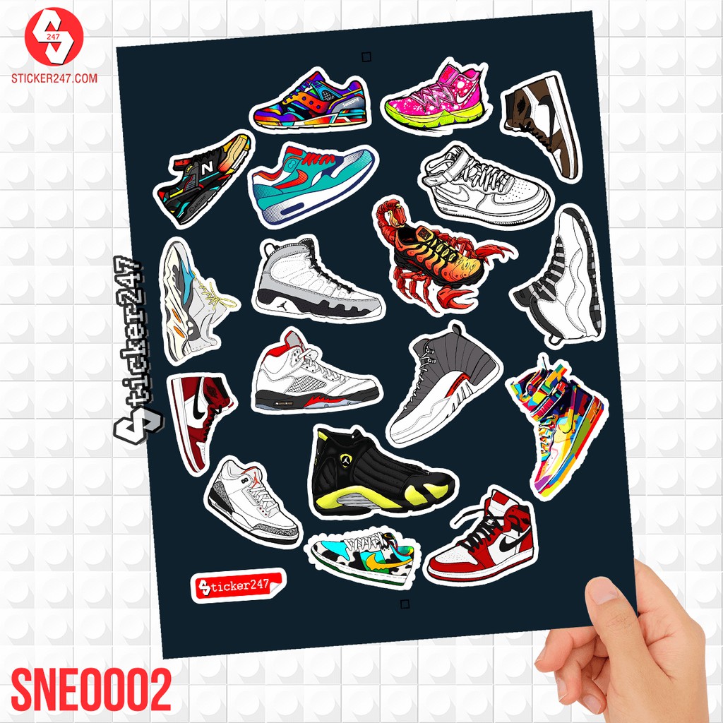Sticker dán hình giày Sneaker siêu cool | SNE0002 | Sticker 247